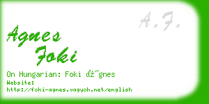 agnes foki business card